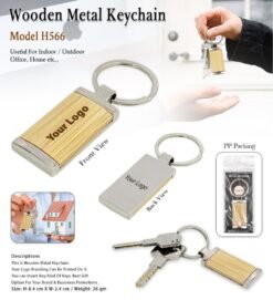 Wooden Metal Keychain GC H566