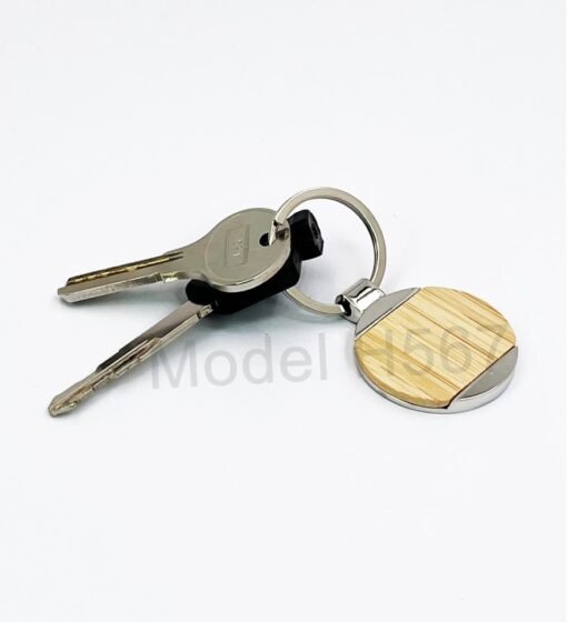 Round Shape Wooden Keychain GC H567 4 Round Shape Wooden Keychain GC H567