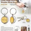 Globe Shape Wooden Rotating Keychain GC H568