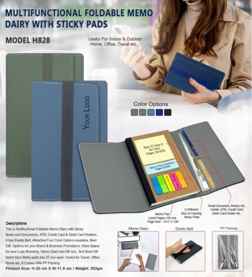 Multi Functional Foldable Memo Diary GC H828 4 GC H828