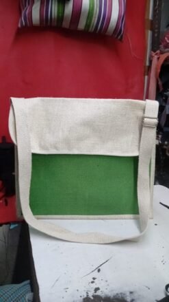 Eco Friendly Jute Messenger Bag Design No 5