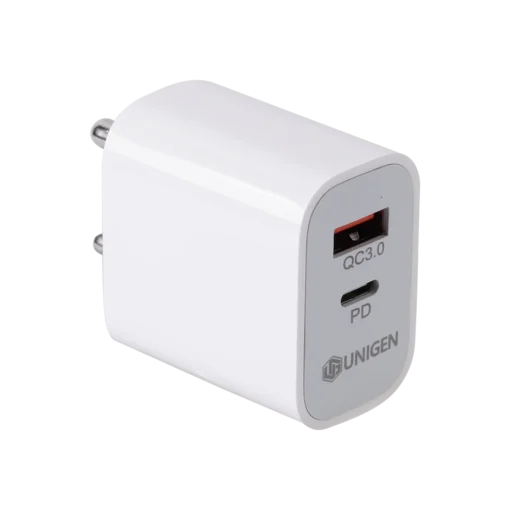 20W Dual Fast USB/PD Adapter, White