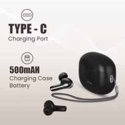 EVM Black EnZest True Wireless Earbuds EK1244