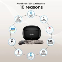 EVM Black EnZest True Wireless Earbuds EK1244