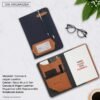Joe Vegan Leather Organizer - Navy Blue & Tan Brown