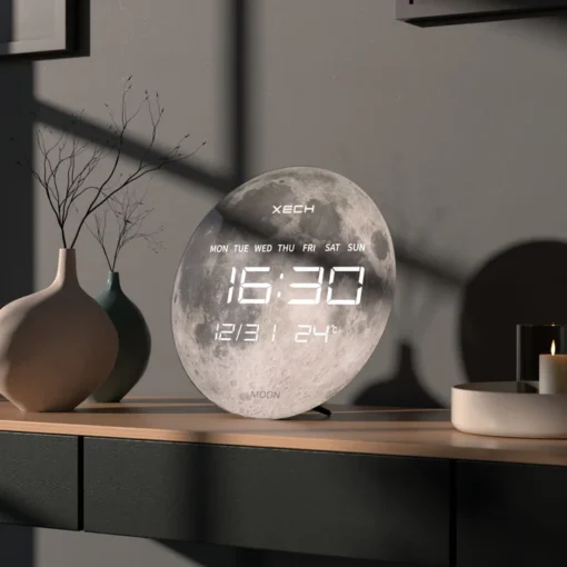 Solaris Moon LED Wall & Table Clock 7 Solaris Moon LED Wall & Table Clock