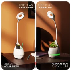 T2 Desk Lamp with Small Plant Holder / Pen Stand