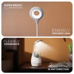 T2 Desk Lamp with Small Plant Holder / Pen Stand