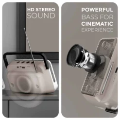 Tellivibe Max - Bluetooth Speaker with Retro Smartphone Holder