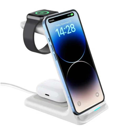 UNIDOCK 250 3-in-1 Wireless Charging Station (Black, White) 4 UNIDOCK 250 3-in-1 Wireless Charging Station, white