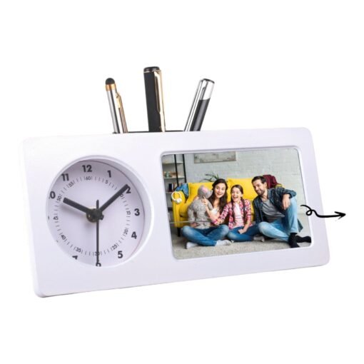 Large clock with photo frame and tumbler | s A135