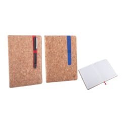 Cork Eco Friendly A5 notebook with Colored pen slot B106