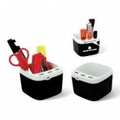 Power Glow USB hub with tumbler and logo highlight | 3 USB ports C105