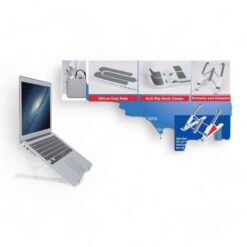 Folding Laptop stand with 8 angle adjustment | Compact Folding design | With 11 anti skid pads C132