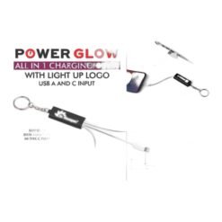 PowerGlow All in 1 Charging cable with light up logo C182