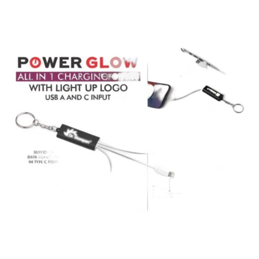 PowerGlow All in 1 Charging cable with light up logo C182