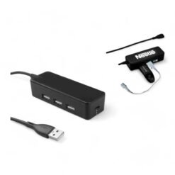 PowerGlow USB hub with 4 USB outputs | Double side Logo Glow | Type C output port | 1 mtr cable C184