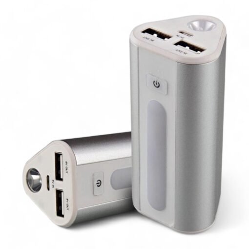 Power Plus Power House : Triangle shape Power Bank with Lamp and Torch (Dual USB Port) (6000 mAh) C35