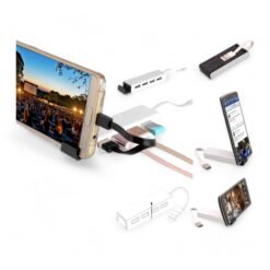 Compact 4 USB hub with Mobile Stand C39