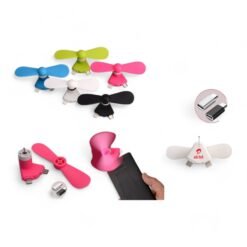 Pocket Mobile Fan for anywhere Cooling | Works with Micro USB, iPhone & Type C ports C40