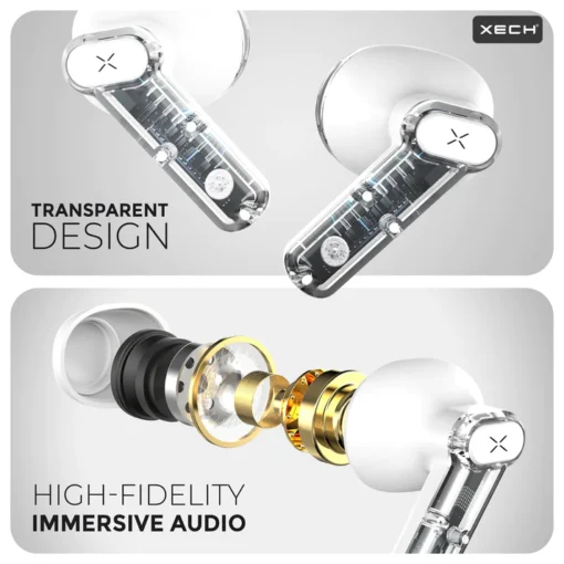 Clearpods - Transparent TWS Earpods with 2000mah Powerbank