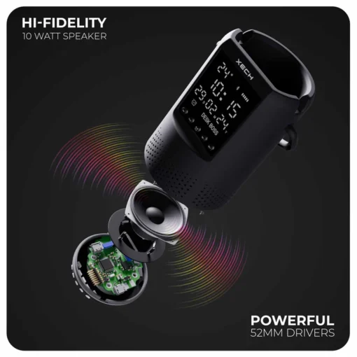 Desk Boss - Dark Edition - Bluetooth Speaker, Phone Holder with Digital Clock