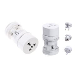 World travel adaptor with surge protection (round) E229