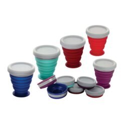 Folding silicon cup with cap (collapsible) - https://youtu.be/Ng8_FfXJabI E242
