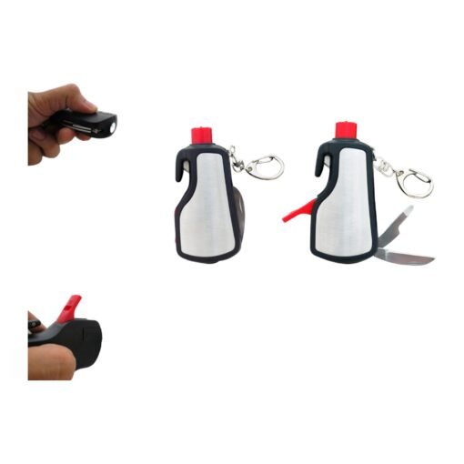 6 in 1 keychain with glass window breaker & LED torch G19
