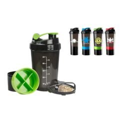 Spider shaker with Double compartment and mixing whisk H146