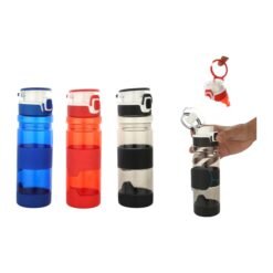 Grip-On: Push button bottle with silicon grip (600ml approx) | Made from Tritan | BPA free H169