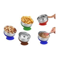 Stainless steel Serving bowl with suction base H177