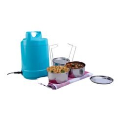 Electro Steel: 3 container electric steel lunch box with Auto cut function H183