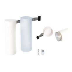 Fashion Glass bottle with outer Plastic body H190