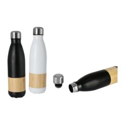 Bamboo Cola Vacuum Flask | Capacity 500 ml approx | Made of 304 grade steel & Bamboo H199