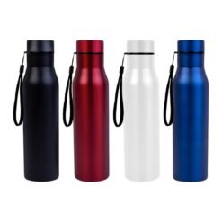 Long Cola Colored Stainless steel bottle | With Colored Cap & Carry strap | Capacity 900ml approx H241a