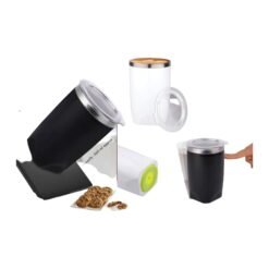 Sunset+ : Magic Suction Mug with Stainless Steel inside | Spill proof design | Leak Proof Lid | BPA Free | Capacity 360 ml approx H280