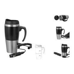 Car heater mug: with car / USB charger (500ml) - H97