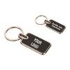 Rectangle metal keychain in Black finish (Double side laser) J116 2 j116
