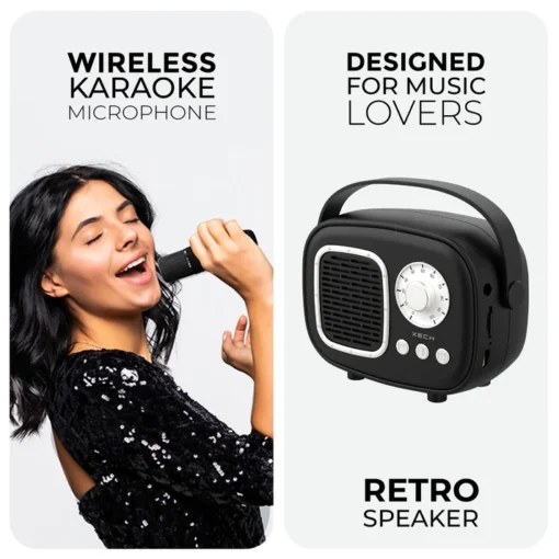 Retro Jam - Karaoke Speaker with Mic