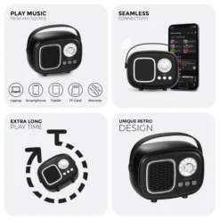 Retro Jam - Karaoke Speaker with Mic