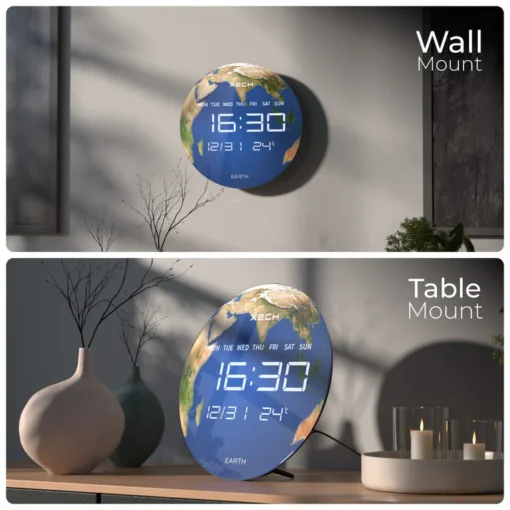 Solaris Earth LED Wall & Table Clock 5 Solaris Earth LED Wall & Table Clock
