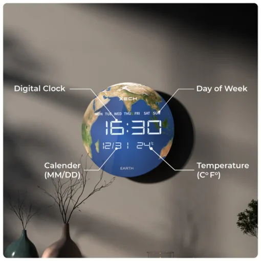 Solaris Earth LED Wall & Table Clock 7 Solaris Earth LED Wall & Table Clock