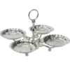 4-in-1 Silver Centerpiece Bowl With Stand