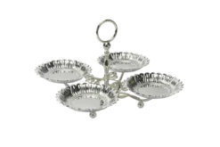 4-in-1 Silver Centerpiece Bowl With Stand