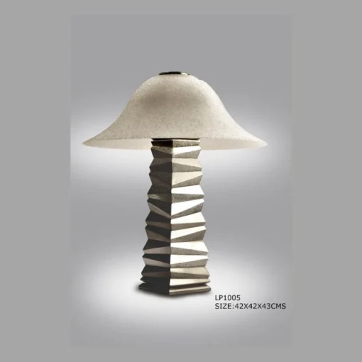 Abstract Silver Table Lamp