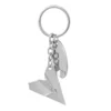 Airplane Silver Keychain