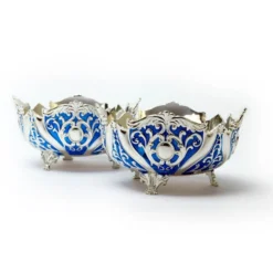 Blue Enameled Bowl Set