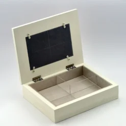 Bubbles Silver Box on Wood