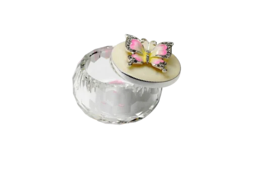 Crystal Butterfly Enameled Jewelry Box (Small)